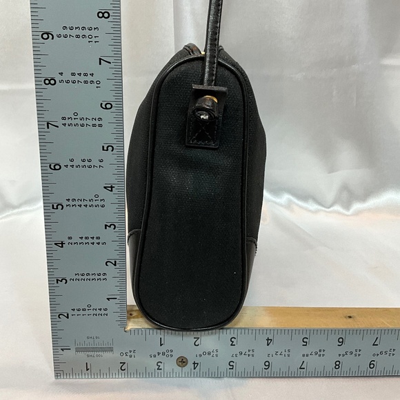 Fendi crossbody signature dark gray on black penguin stripe.  66-A2a - Picture 3 of 14